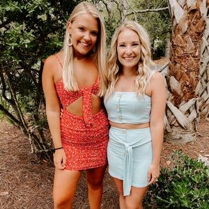 Cut out floral dress